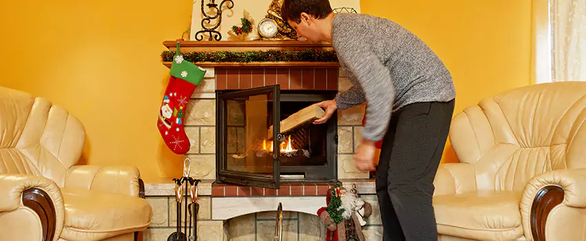 Rusted Metal Fireplace Restoration in Landover, Maryland